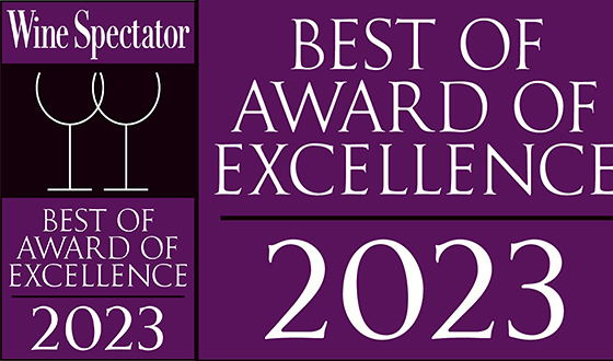 aEstivum restaurant awarded Wine Spectator’s Best of Award of Excellence